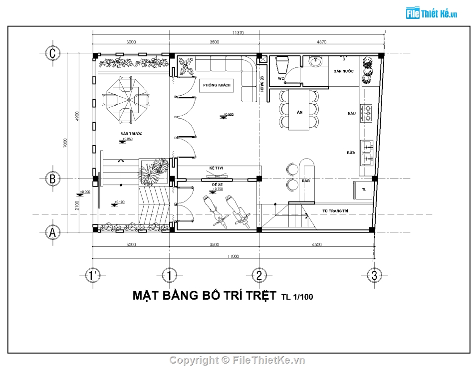 kiến trúc  nhà 2 tầng,kiến trúc 2 tầng,bản vẽ nhà phố 2 tầng,thiết kế nhà phố 2 tầng,nhà phố 2 tầng 7x11m